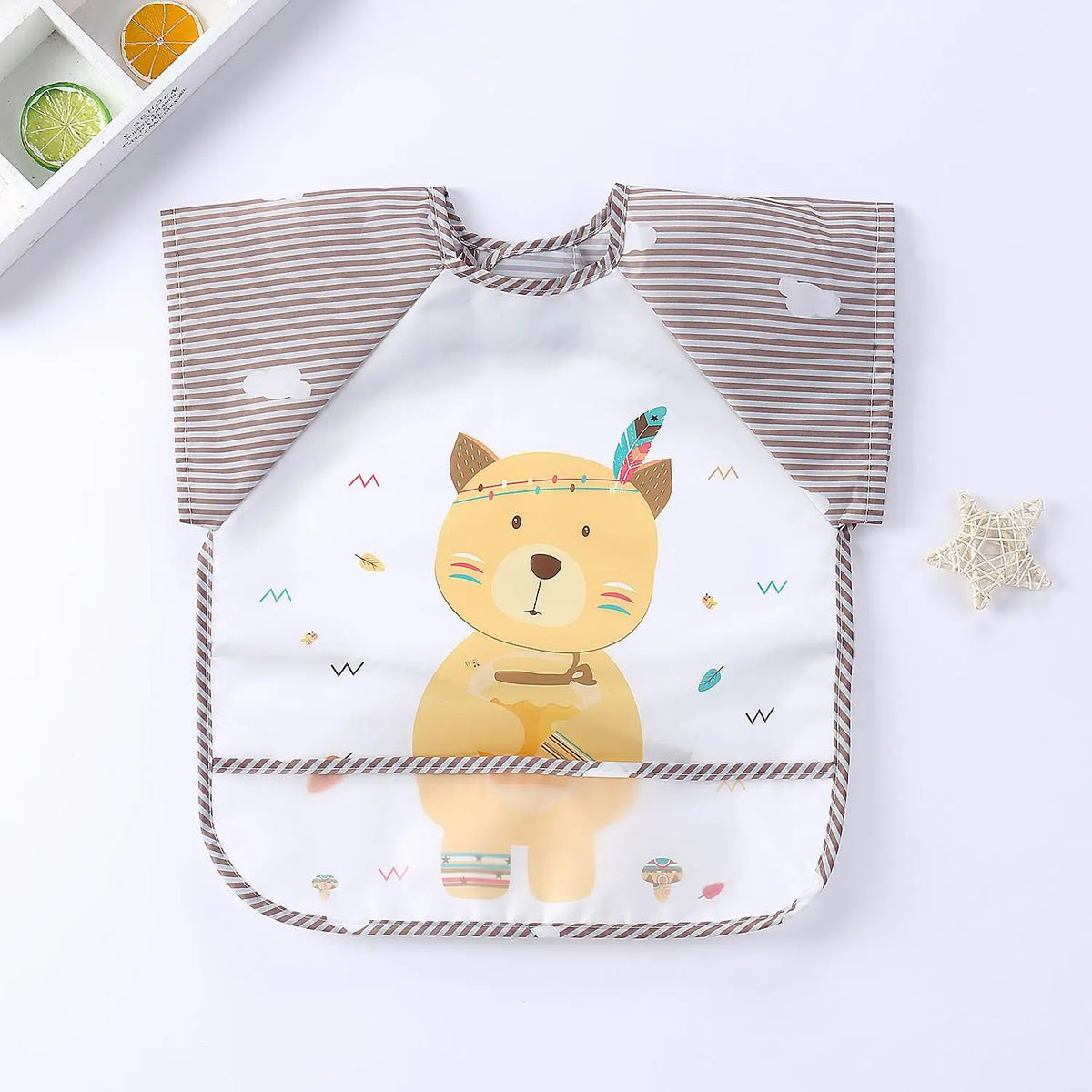 Cute Cartoon Waterproof Baby Feeding Bib (0–3Y)