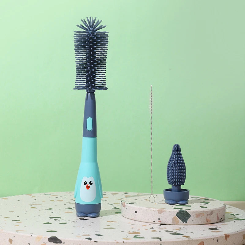 Ensemble de goupillons en silicone pour biberons | Nettoyeurs à tête souple pour tasses et tétines