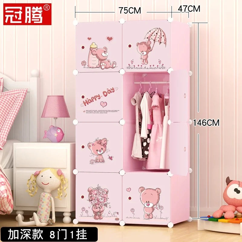 Armoire de rangement pour chambre d'enfant – Étagères en plastique pour tout-petits