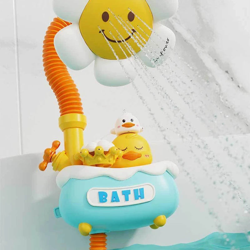 Jouet de bain pour bébé – Jeu d'eau avec un canard et un nuage mignons