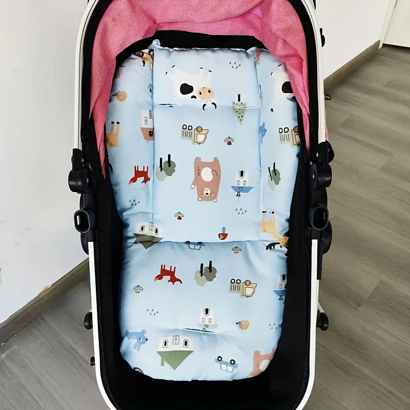 Soft Padded Baby Stroller & Car Seat Liner – Adjustable & Washable (0–3Y)