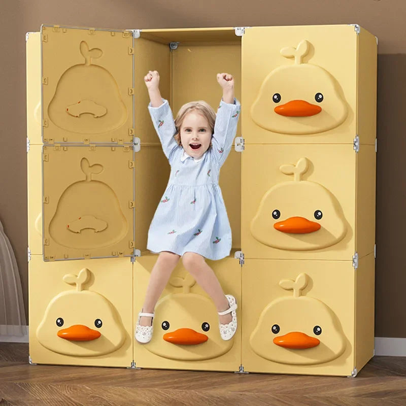 Kids Cube Wardrobe – Fabric & Plastic Closet Organ