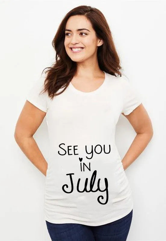 See You In May’ Maternity T-Shirt – Pregnancy Announcement Tee