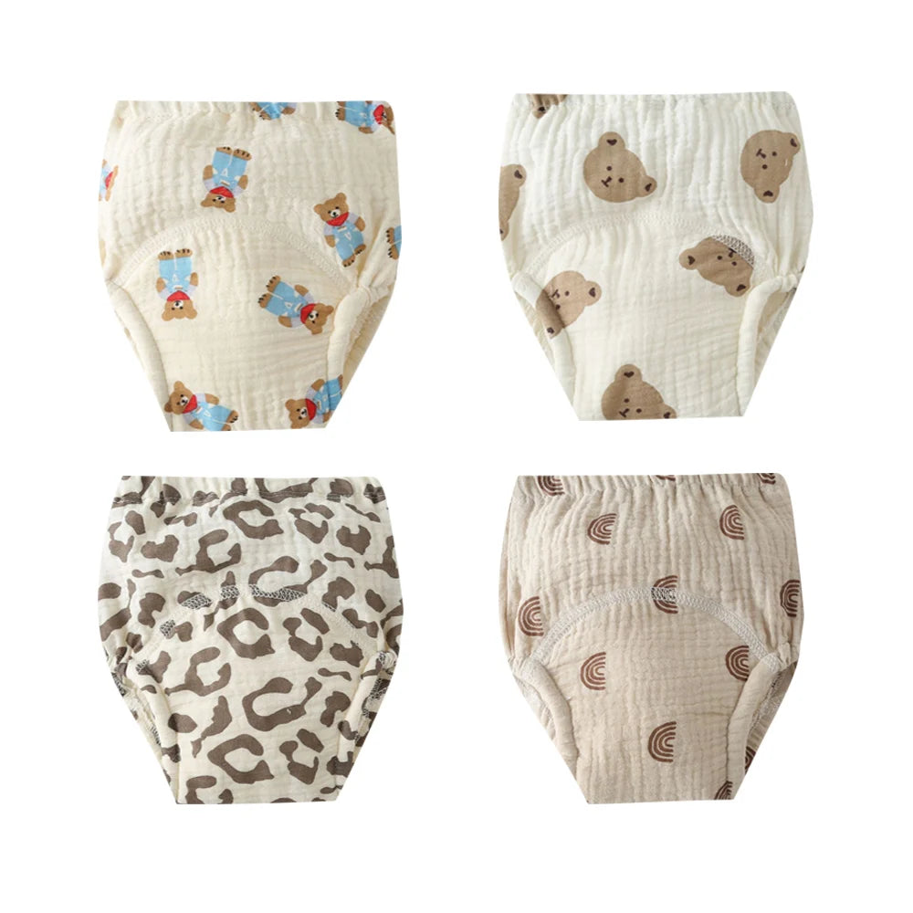 Culottes d'apprentissage pour bébé en gaze de coton doux