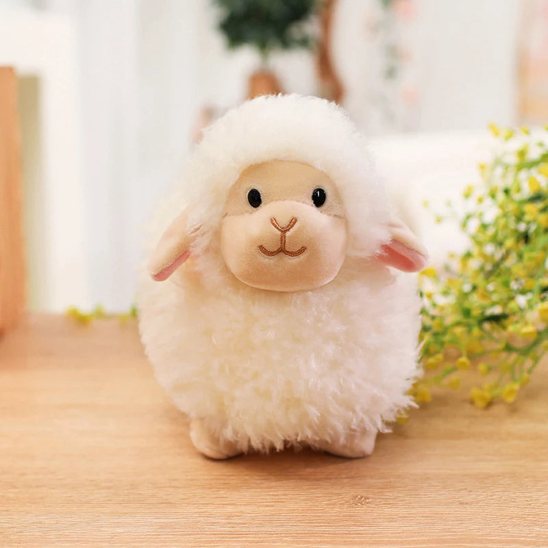 Mouton en peluche barbe à papa – Peluche alpaga douce pour enfants