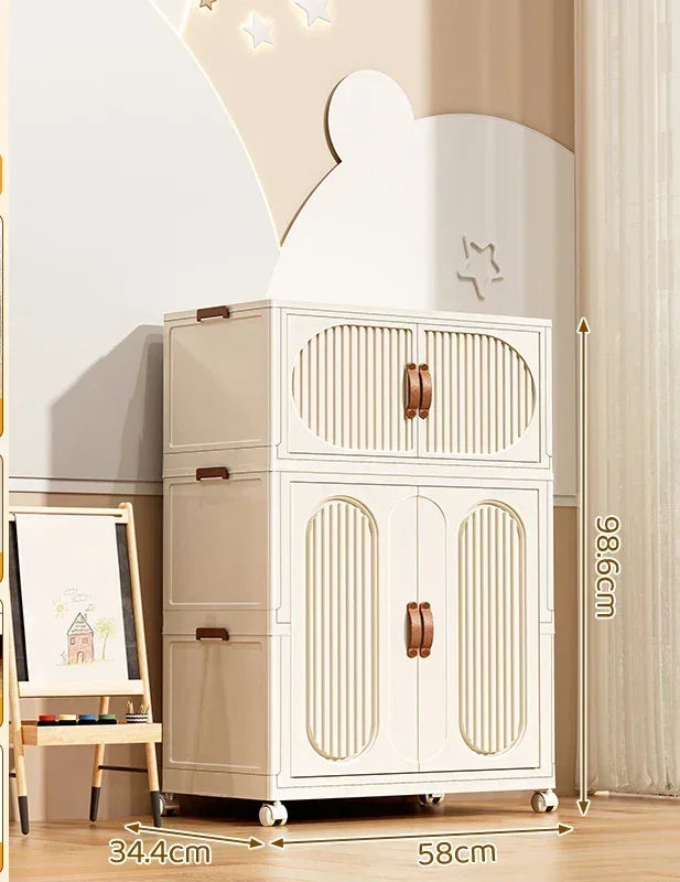 Foldable Kids Storage – Clothes & Toy Sorting Cabinet