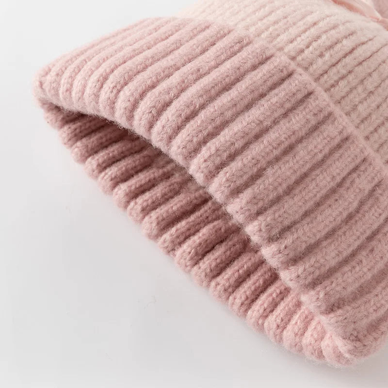 Joli bonnet en tricot coupe-vent pour bébés filles et garçons
