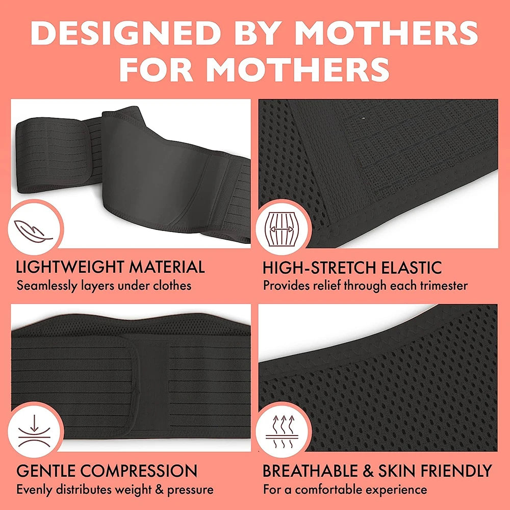 Ceinture de soutien de maternité ajustable | Soulagement pelvien, abdominal et post-partum