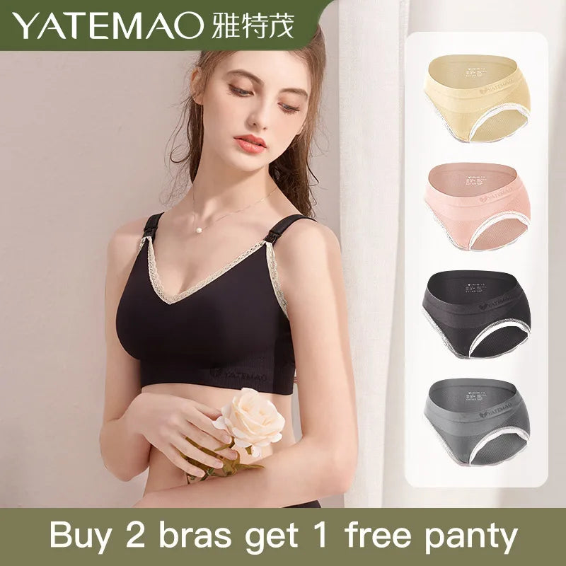 YATEMAO Maternity Nursing Bra – Comfortable Breastfeeding Support for Moms