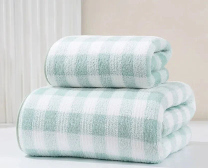 Japanese Minimalist Cotton Bath Towel – Thick, Soft & Absorbent Parent-Child Set