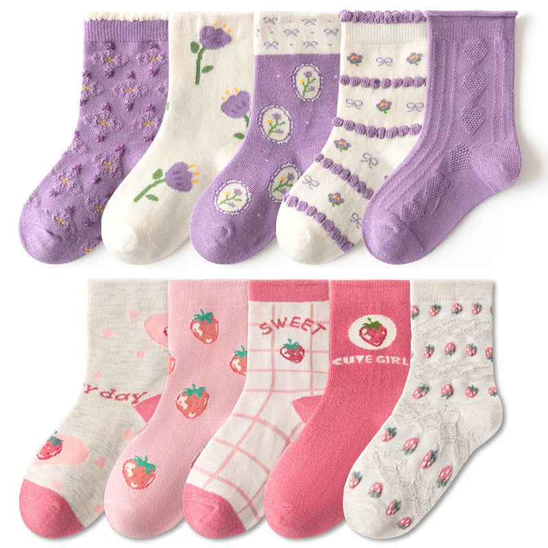 Girls' Cartoon Cotton Socks