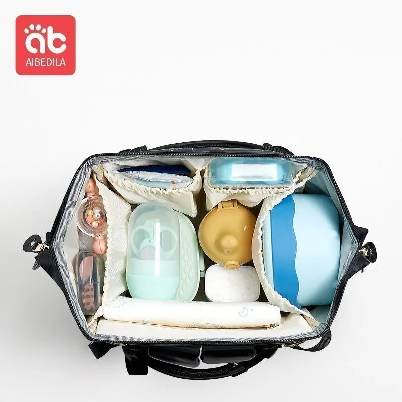 Sac à dos à langer – Grand sac imperméable pour maman avec port USB