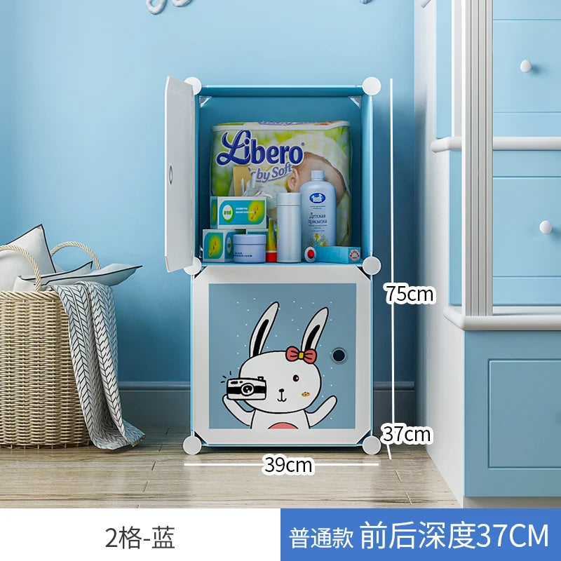 Armoire enfant en plastique – Étagères cubiques et rangement pour vêtements