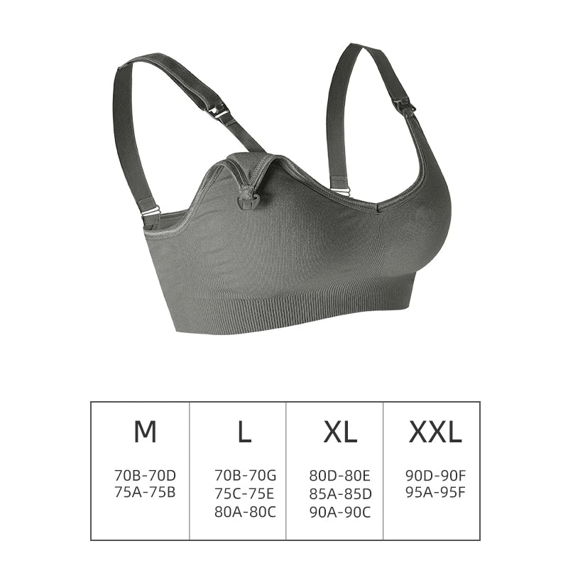 Soutien-gorge d'allaitement sans armatures – Ouverture sur le devant, sans coutures, effet push-up