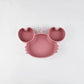 Toddler Suction Plate – BPA-Free Cartoon Crab Feeding Tray