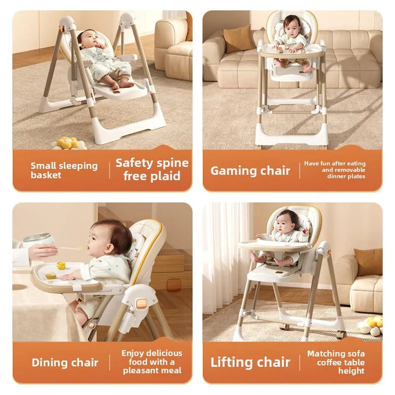 Foldable Baby Highchair – Multifunctional Portable Feeding Seat