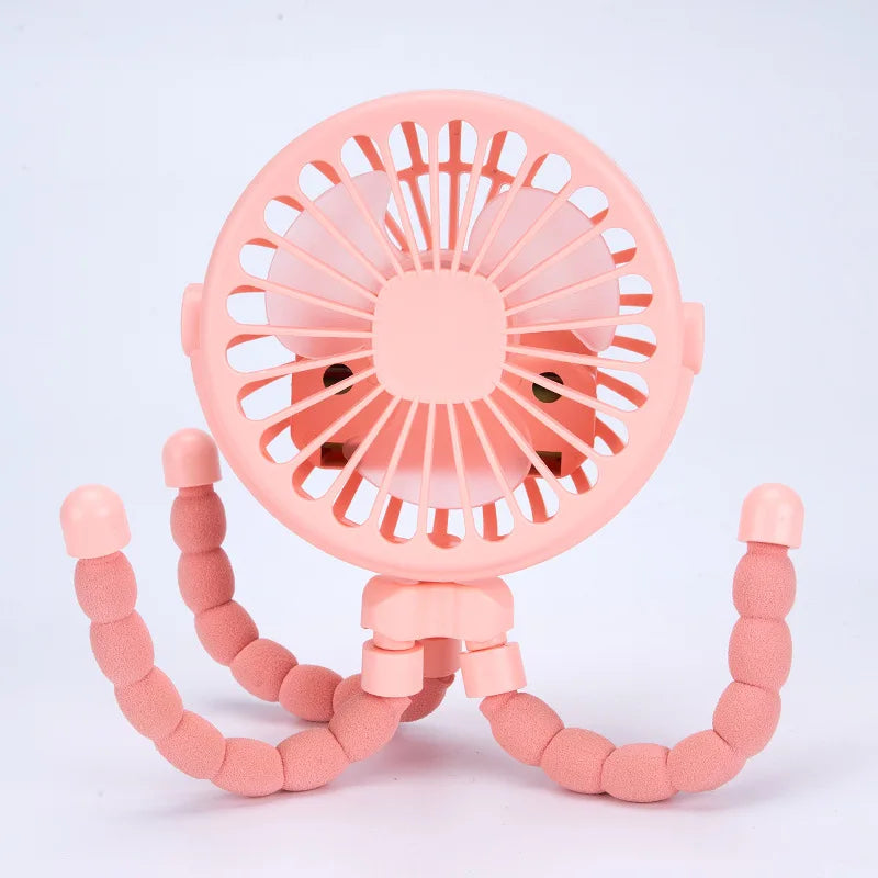 Portable Rechargeable Baby Stroller USB Fan – Clip-On Mini Fan