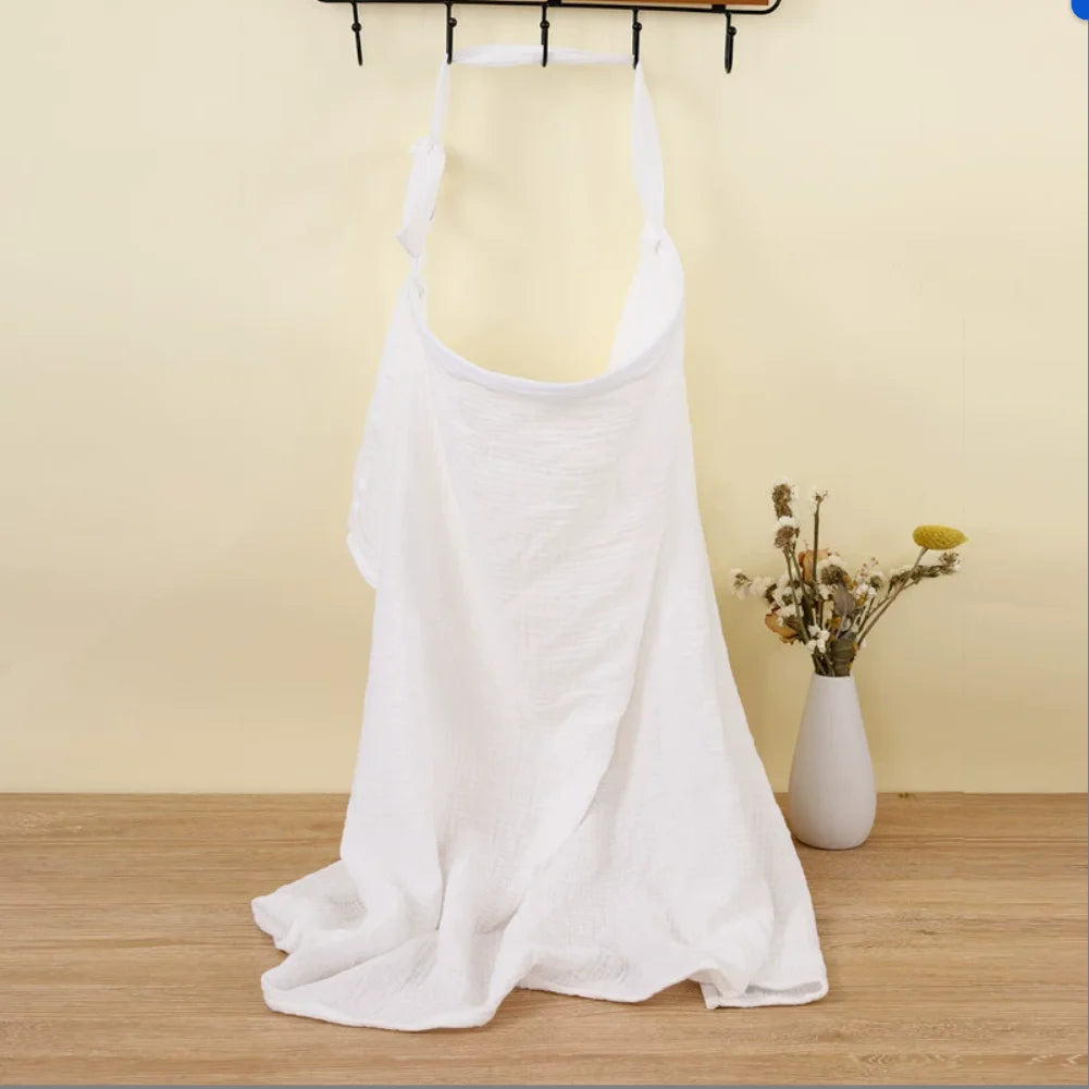 Breathable Muslin Nursing Apron – Cotton Baby Feeding Cover