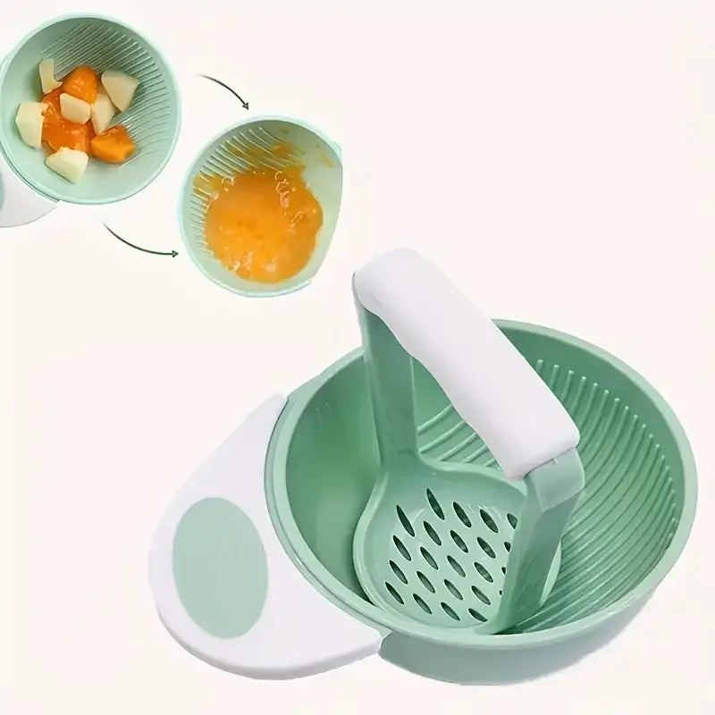Uncharged Food Grinder – Baby Fruit Masher with Filter & Bowl