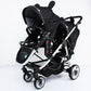 Foldable Twin High-View Stroller – Sit or Lie Down, Double Multifunction