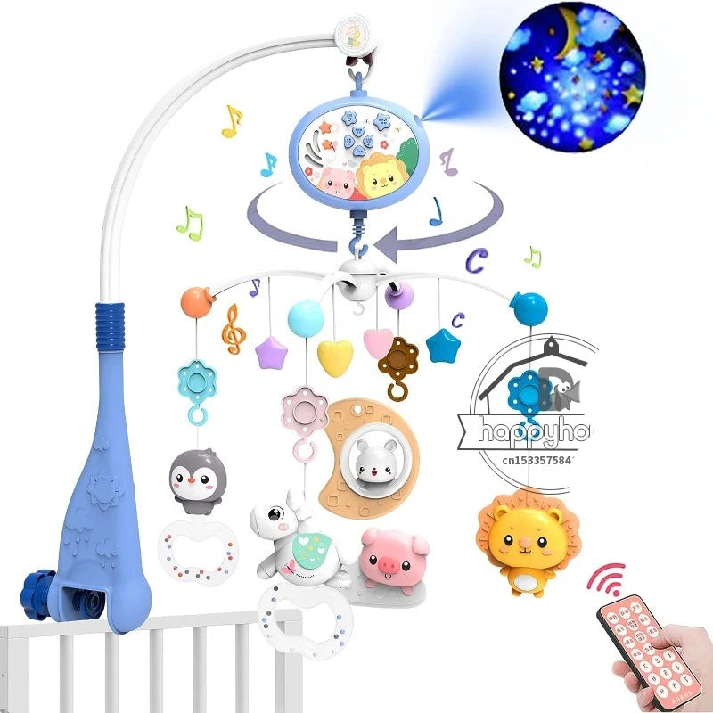 Jouet pour berceau avec télécommande, musique et lumières