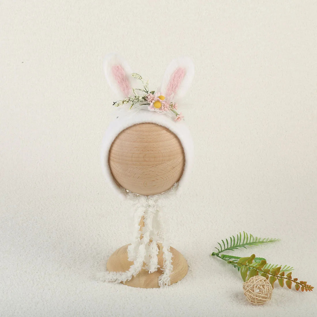 Cute Reindeer Wool Felt Bonnet for Newborn Baby Photo Shoot