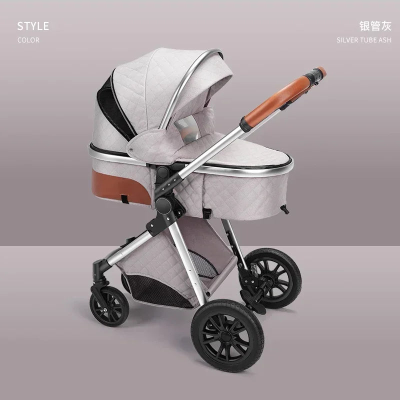 2025 High Landscape 3-in-1 Luxury Baby Stroller & Carriage – Infant Cradle