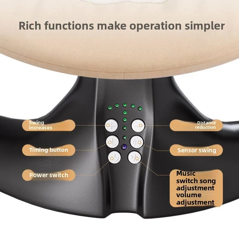 Electric Baby Swing – Soothing Cradle for Newborns