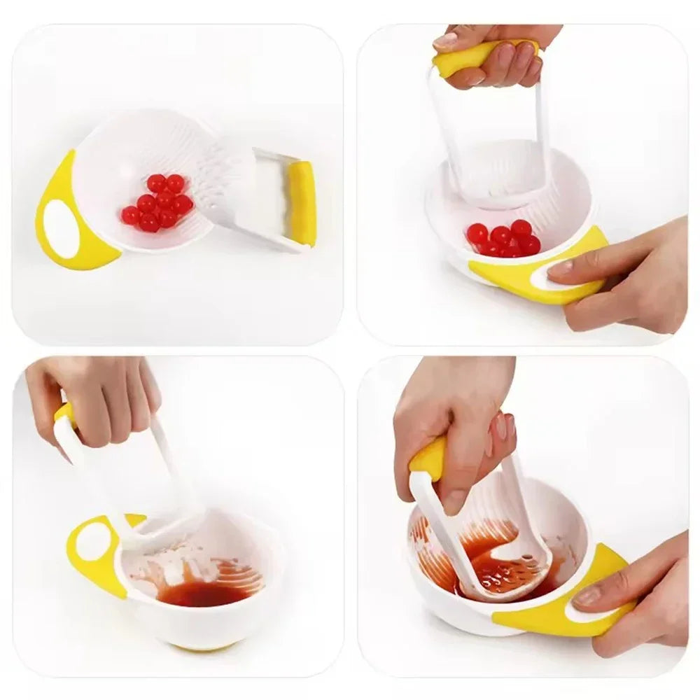 Ensemble bol à purée et à servir portable pour bébé