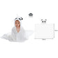 Serviette de bain à capuche Lion mignon – Peignoir de bain doux en bambou pour enfants