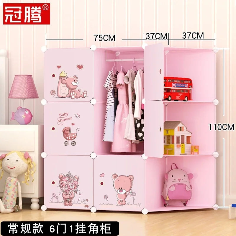 Armoire de rangement pour chambre d'enfant – Étagères en plastique pour tout-petits