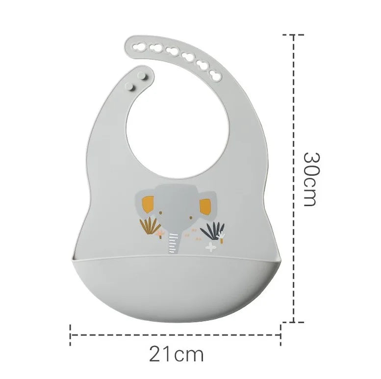 Bavoir d'allaitement en silicone ajustable et mignon