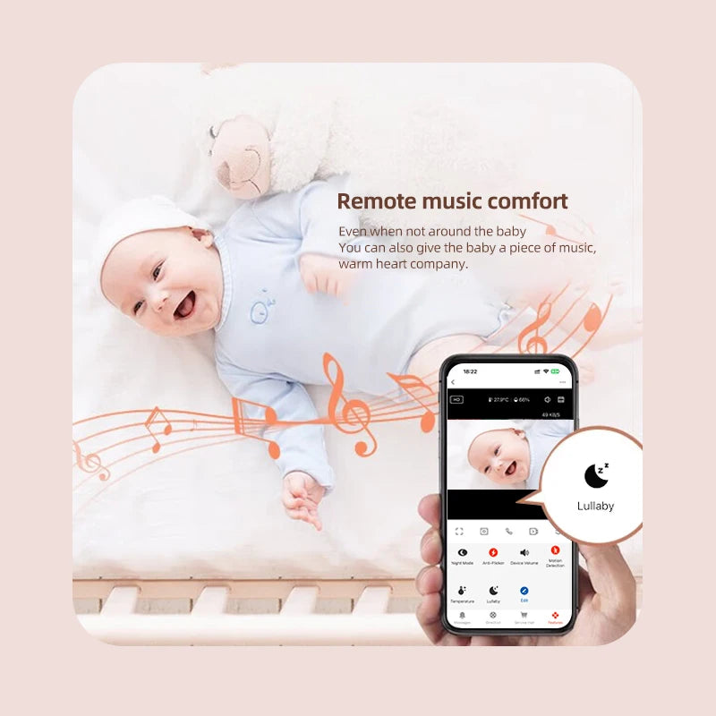 Baby Monitor with Night Vision, Temperature, and Sound Detection