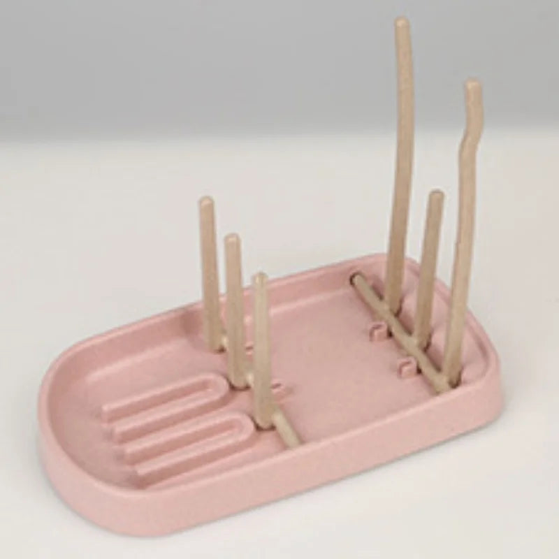 Baby Feeding Bottle Holder – Wheat Straw Drying & Storage Rack