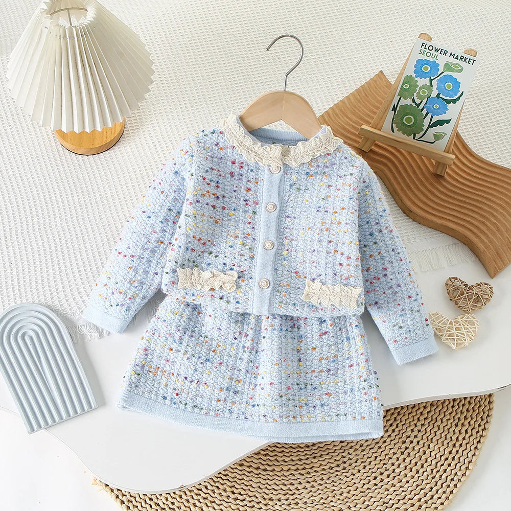 Christmas Knit Outfit for Baby Girls