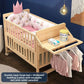 Convertible Baby Bed – Solid Wood & Adjustable Cradle