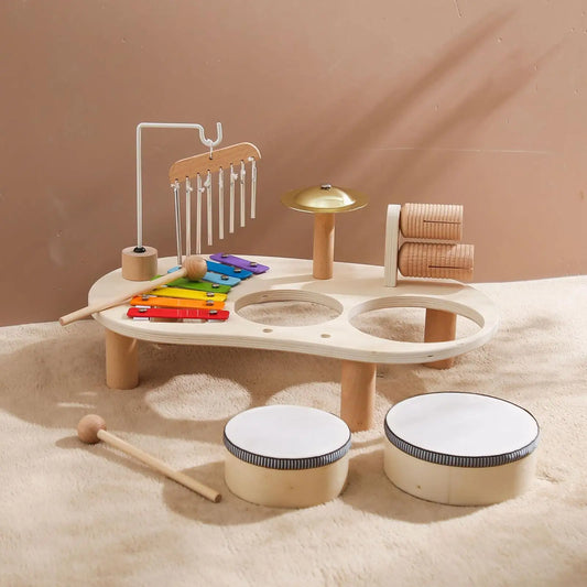 Kids Wooden Drum Set – Fun & Skill-Building!