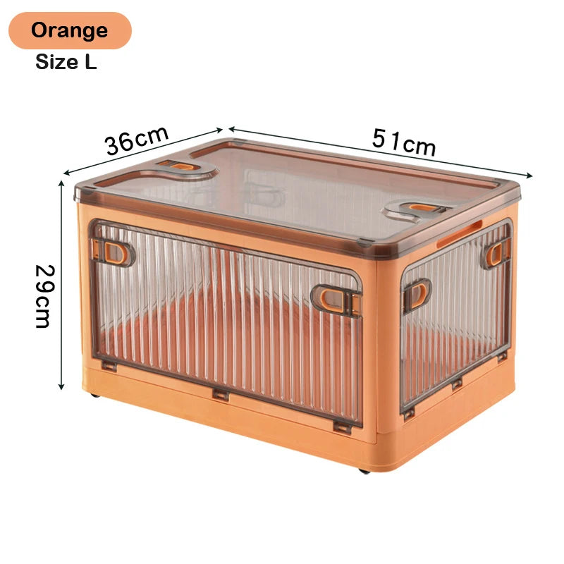 Boîte de rangement pliable BGRORIO – Modèle à roulettes et empilable