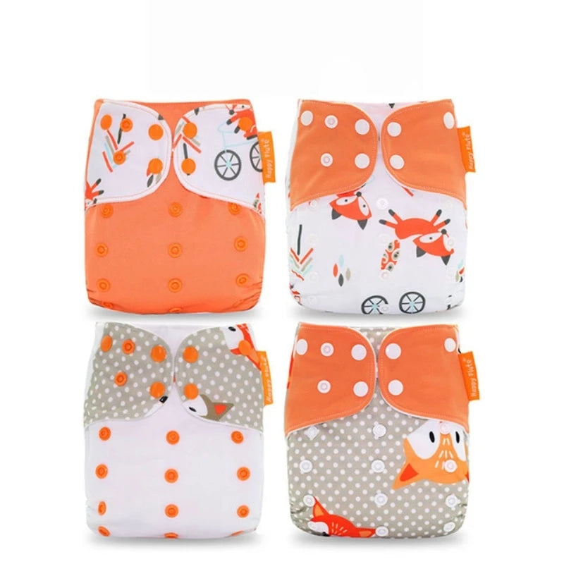 Couches lavables à poche réutilisables – Lot de 4, imperméables avec doublure en suédine