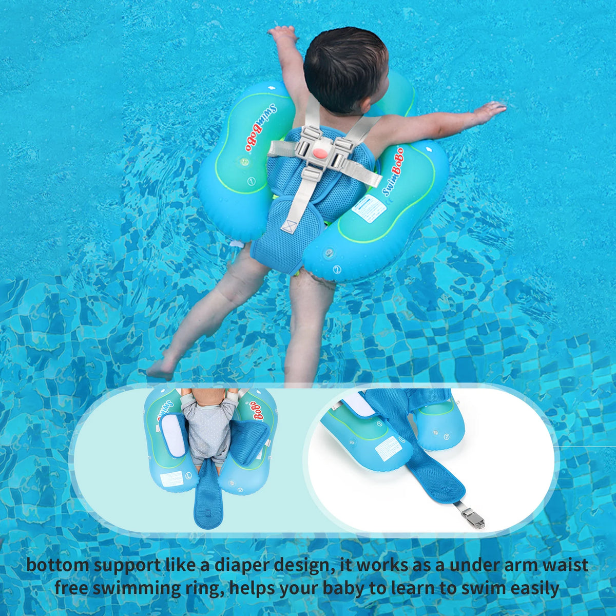 Bouée de natation pour bébés – Cercle de natation Swimbobo amélioré pour enfants