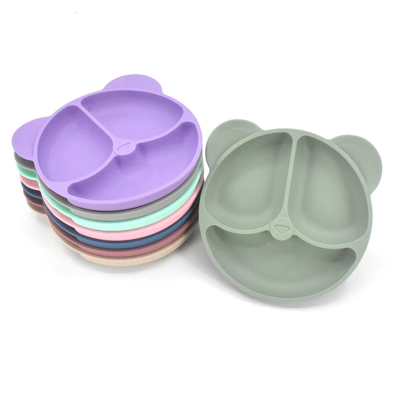 Kit d'alimentation pour bébé – 9 pièces en silicone avec bavoir