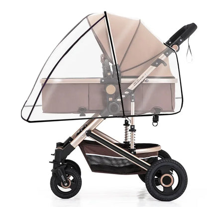 Housse de pluie universelle imperméable pour poussette bébé – Protection transparente contre le vent et la poussière