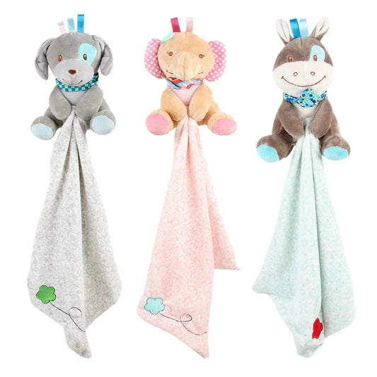 Newborn Baby Comfort Towel – Cartoon Animal Sleep Doll & Soft Blanket