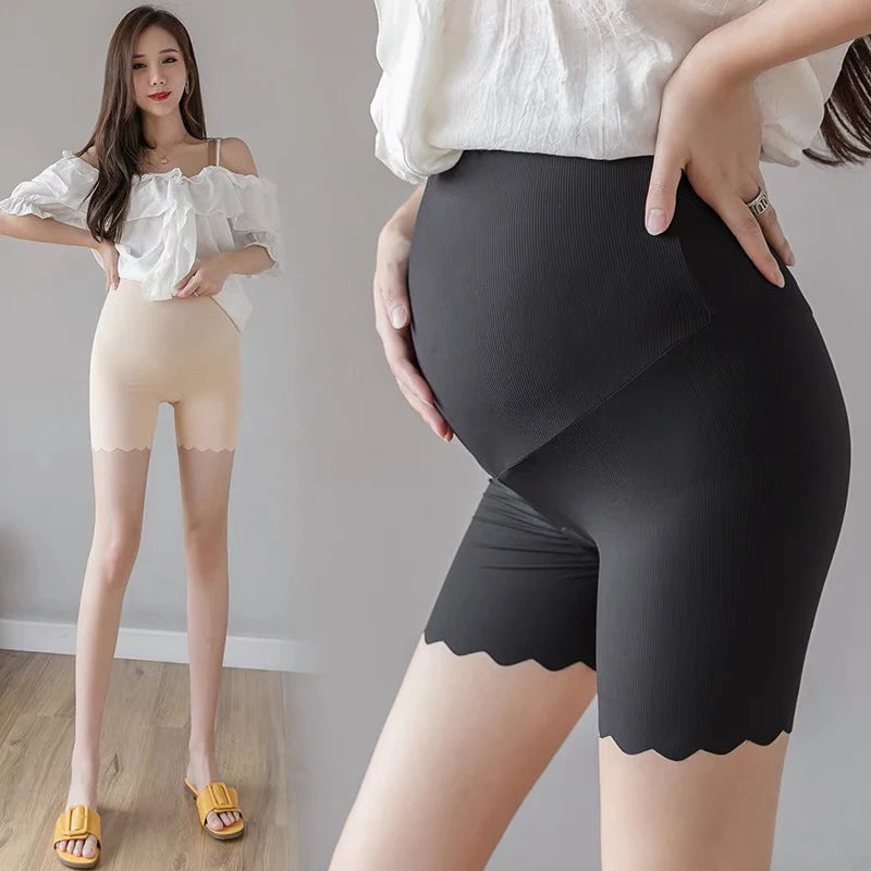 Short de maternité taille haute d'été – Leggings de grossesse ajustables grandes tailles