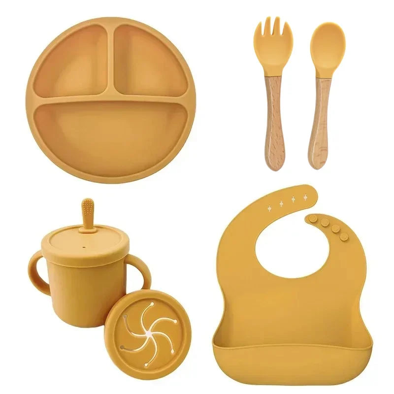 Kit d'alimentation pour bébé – Assiette à ventouse, tasse et couverts