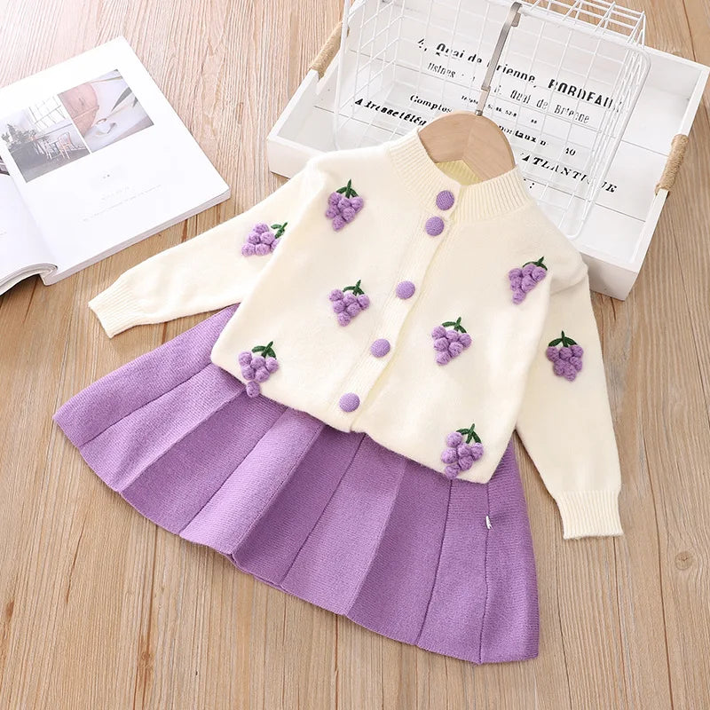 Christmas Knit Outfit for Baby Girls
