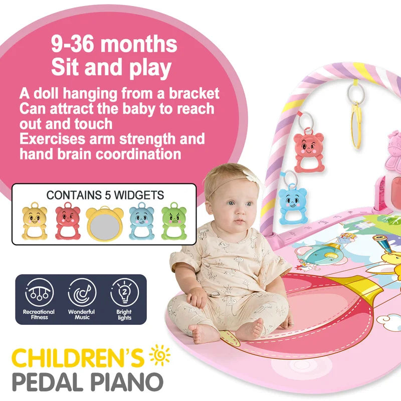 Tapis d'éveil musical avec piano pour bébé de 0 à 36 mois