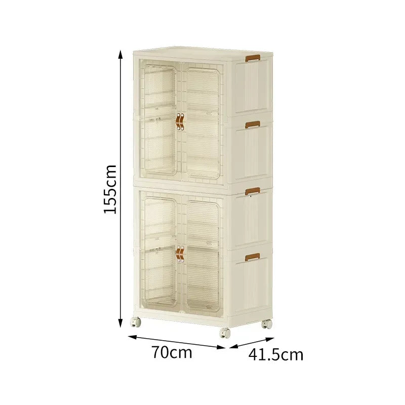 Grande boîte de rangement pliable – Armoire enfant mobile