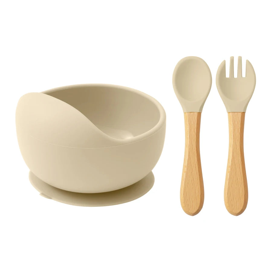 Baby Tableware Set – Suction Plate, Bowl & Training Utensils