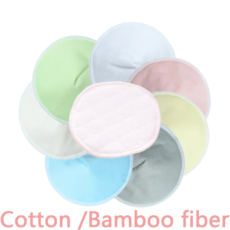 2 Styles 4 Pairs Reusable Breast Pads – Soft Bamboo Fiber